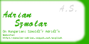 adrian szmolar business card